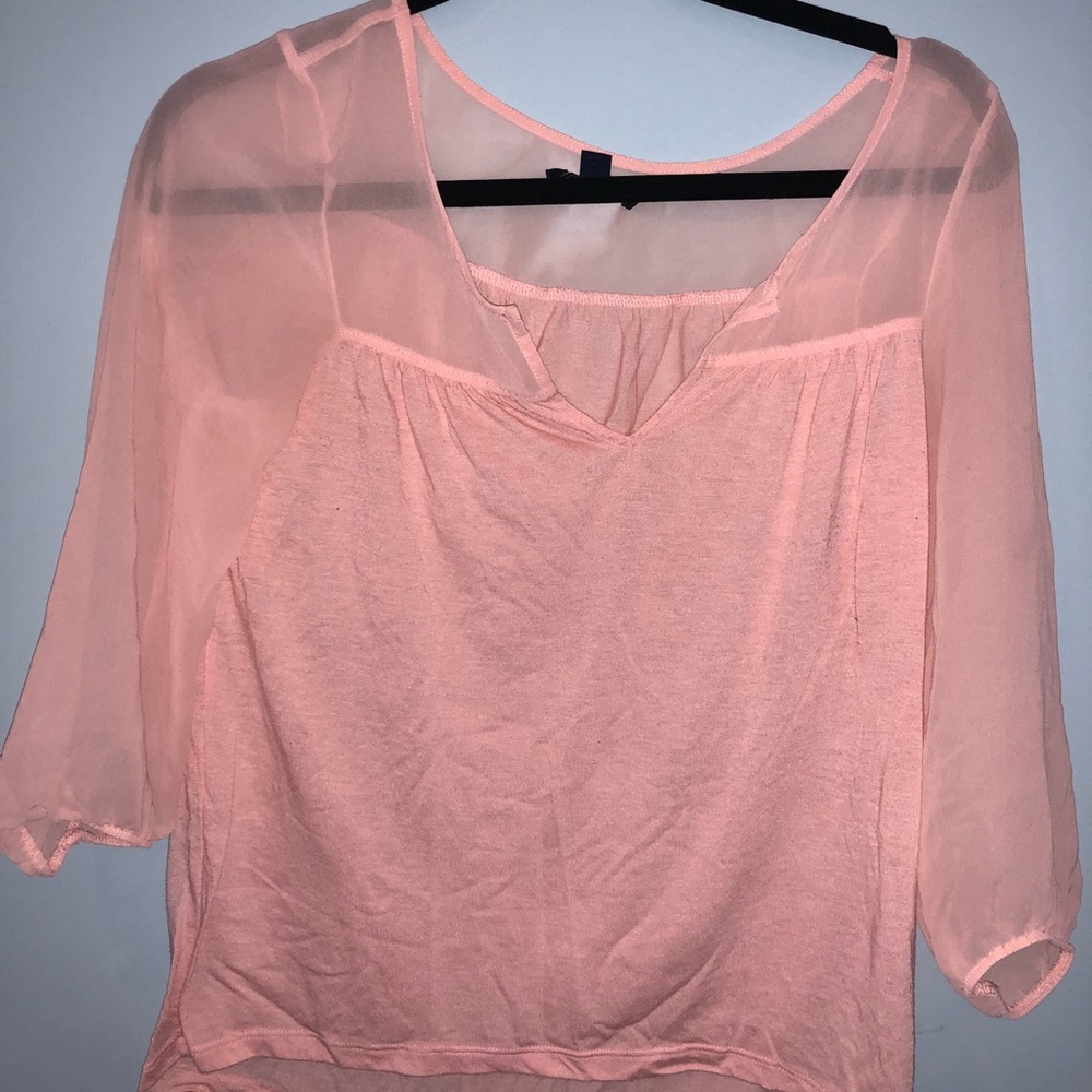 Sheer soft long sleeve tee